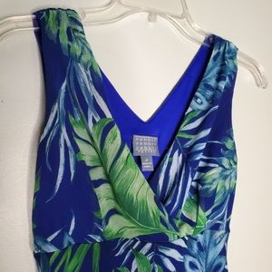 Rabbit Rabbit Rabbit Tropical Flowy V-Neck Asymmetrical Dress Size 2P